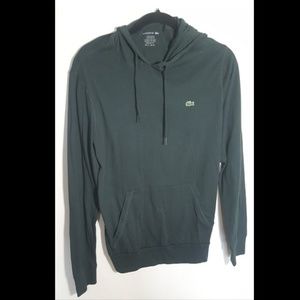 Lacoste Lightweight Pullover Hoodie Dark Green NWT